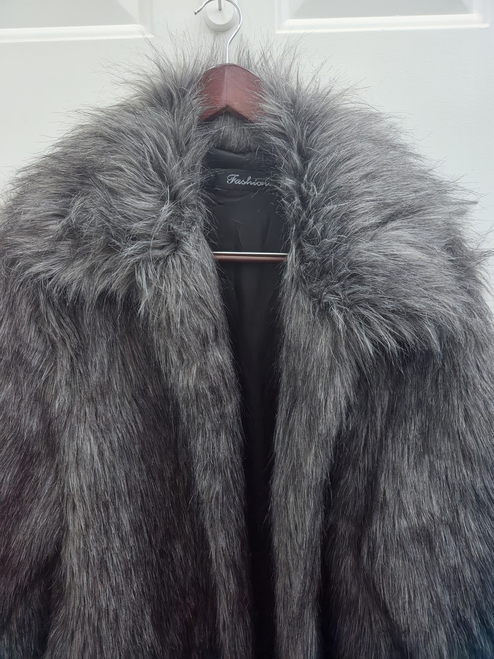 Fashion Nova Gray Faux Fur Teddy Coat - Picture 2 of 8